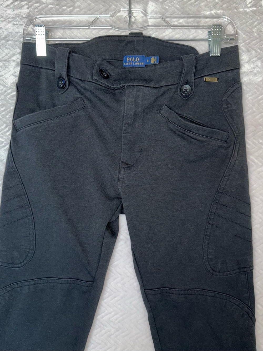 Polo Ralph Lauren Stretch Jersey Womens 8 Ponte Ankle Zip 2 Pocket
Moto Pants - Picture 3 of 11